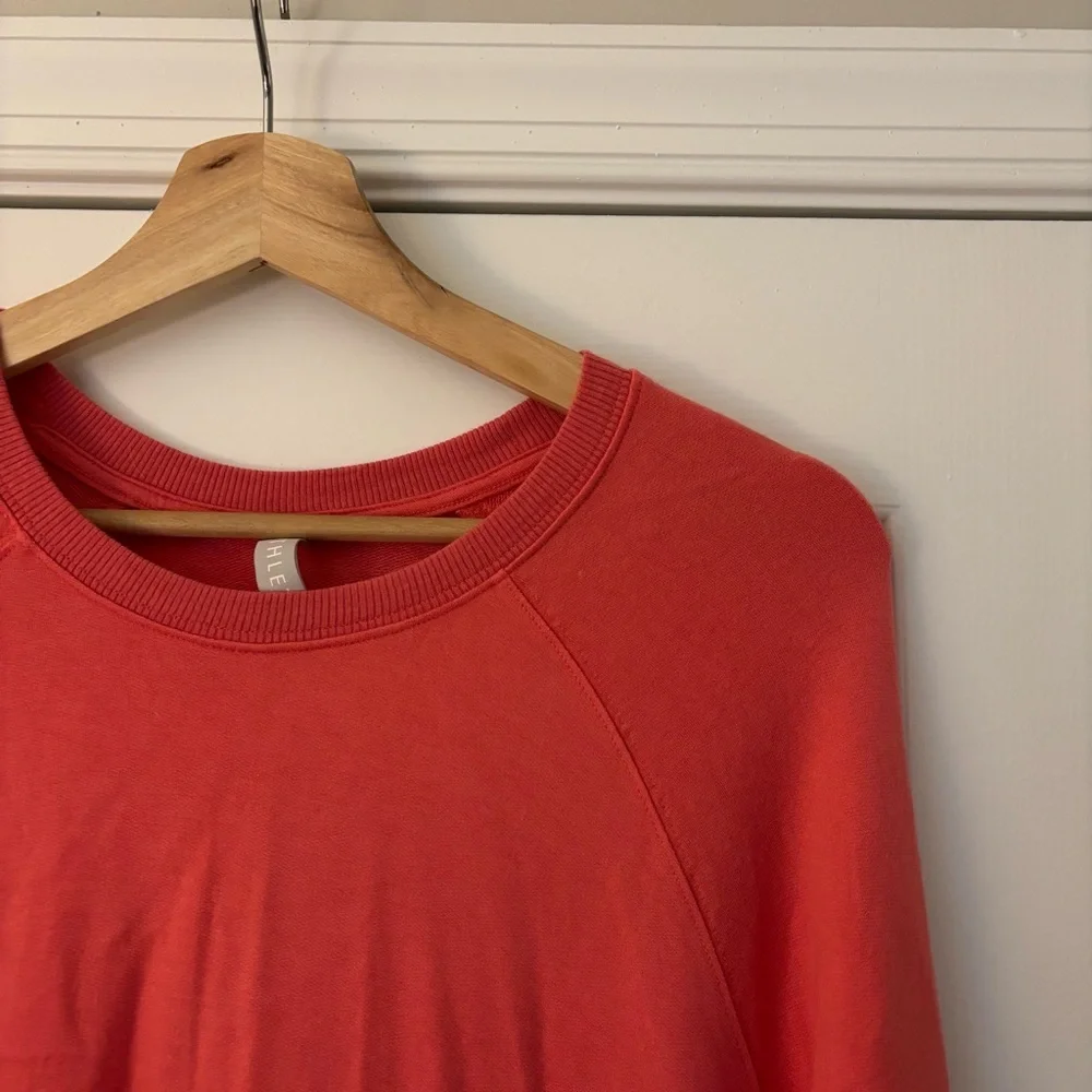 Athleta Mindset Sweatshirt Coral Pink Athletic Top Workout Athleisure Yoga S - Picture 3 of 8